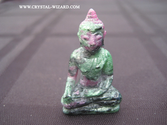 Zoisite with Ruby Buddha used to dispel laziness 526